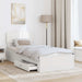 Cadru de pat cu headboard Alb 90 x 190 cm Lemn compozit - WALTI WALTI