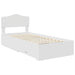 Cadru de pat cu headboard Alb 90 x 190 cm Lemn compozit - WALTI WALTI