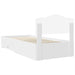 Cadru de pat cu headboard Alb 90 x 190 cm Lemn compozit - WALTI WALTI