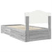 Cadru de pat cu headboard Gri Sonoma 90 x 190 cm Lemn compozit - WALTI WALTI
