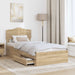 Cadru de pat cu sertar Stejar Sonoma 75 x 190 cm Lemn compozit - WALTI WALTI