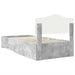 Cadru de pat cu sertar Gri din beton 75 x 190 cm Lemn compozit - WALTI WALTI