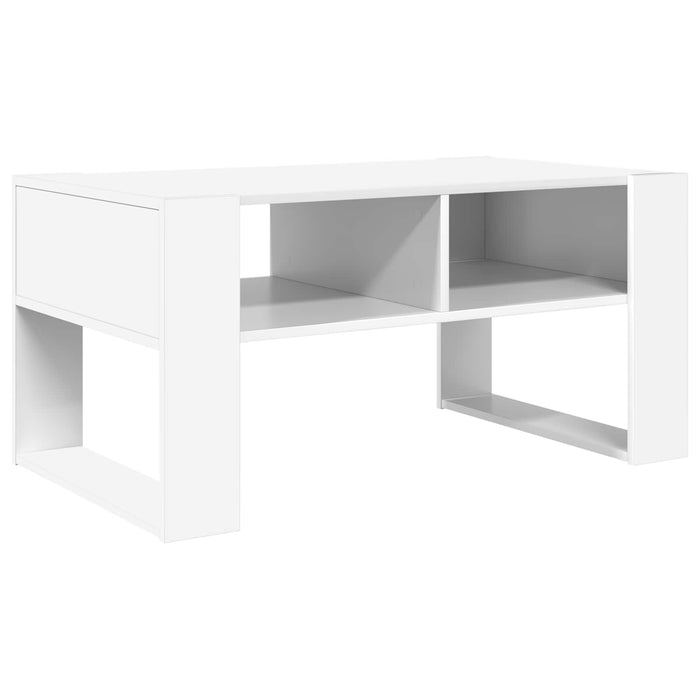 Masă de cafea cu depozitare Alb 92 x 53 x 45 cm Lemn compozit - WALTI WALTI