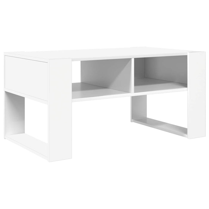 Masă de cafea cu depozitare Alb 92 x 53 x 45 cm Lemn compozit - WALTI WALTI