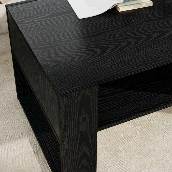 Masă de cafea Stejar Negru 92 x 53 x 45 cm Lemn compozit - WALTI WALTI