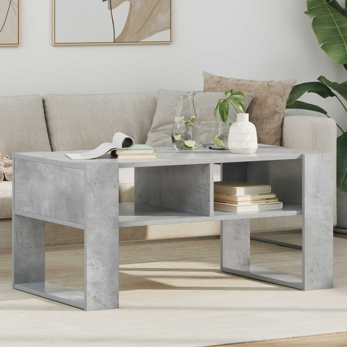Masă de cafea Gri din beton 92 x 53 x 45 cm Lemn compozit - WALTI WALTI