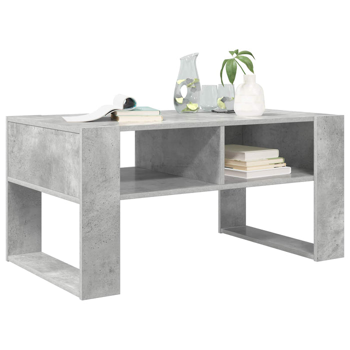Masă de cafea Gri din beton 92 x 53 x 45 cm Lemn compozit - WALTI WALTI