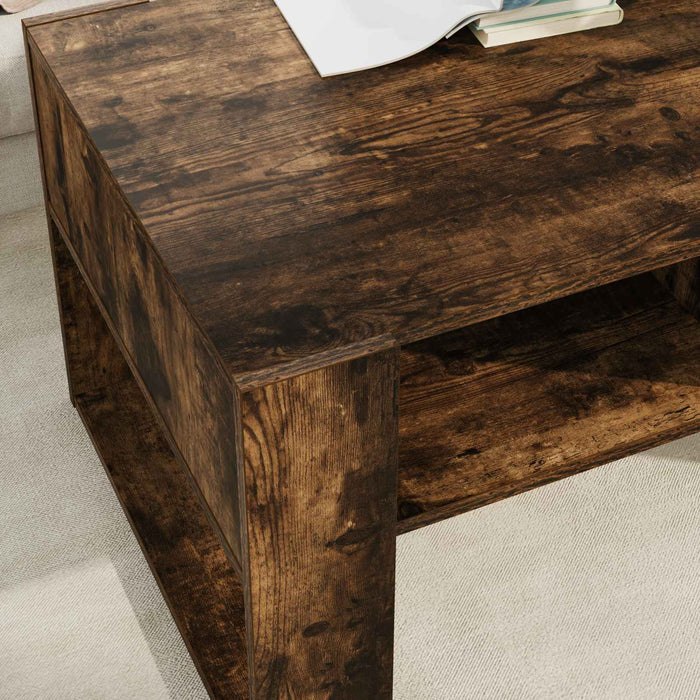 Masă de cafea Stejar fumuriu 92 x 53 x 45 cm Lemn compozit - WALTI WALTI