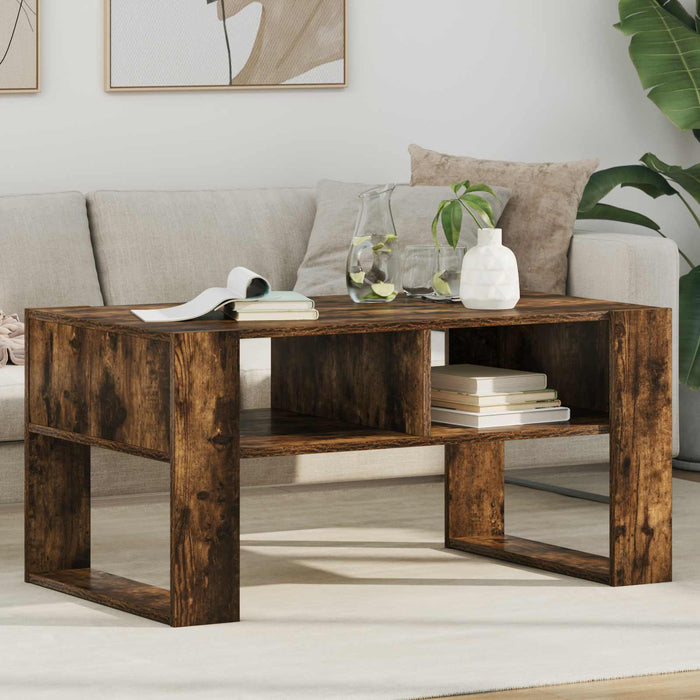 Masă de cafea Stejar fumuriu 92 x 53 x 45 cm Lemn compozit - WALTI WALTI