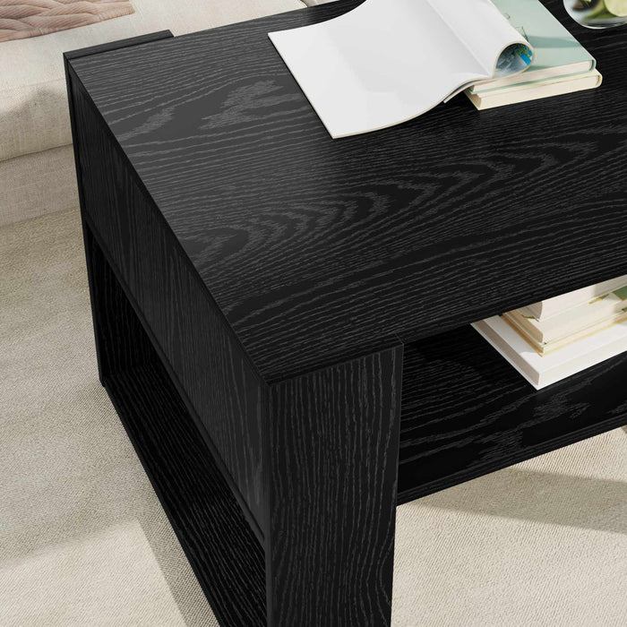 Masă de cafea Stejar Negru 66 x 53 x 45 cm Lemn compozit - WALTI WALTI