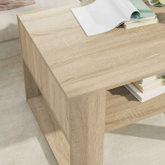 Masă de cafea Stejar Sonoma 66 x 53 x 45 cm Lemn compozit - WALTI WALTI