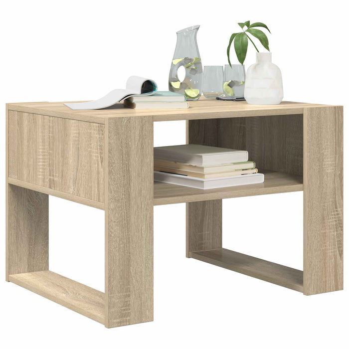 Masă de cafea Stejar Sonoma 66 x 53 x 45 cm Lemn compozit - WALTI WALTI
