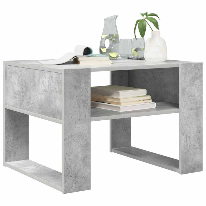 Masă de cafea Gri din beton 66 x 53 x 45 cm Lemn compozit - WALTI WALTI