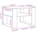 Masă de cafea Gri din beton 66 x 53 x 45 cm Lemn compozit - WALTI WALTI