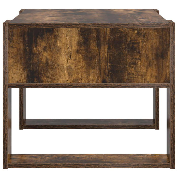 Masă de cafea Stejar fumuriu 66 x 53 x 45 cm Lemn compozit - WALTI WALTI