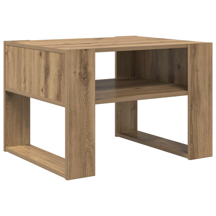 Masă de cafea Stejar Artizanal 66 x 53 x 45 cm Lemn compozit - WALTI WALTI