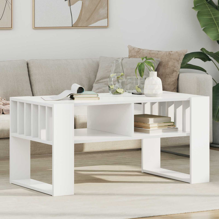 Masă de cafea Alb 92 x 49,5 x 45 cm Lemn compozit - WALTI WALTI