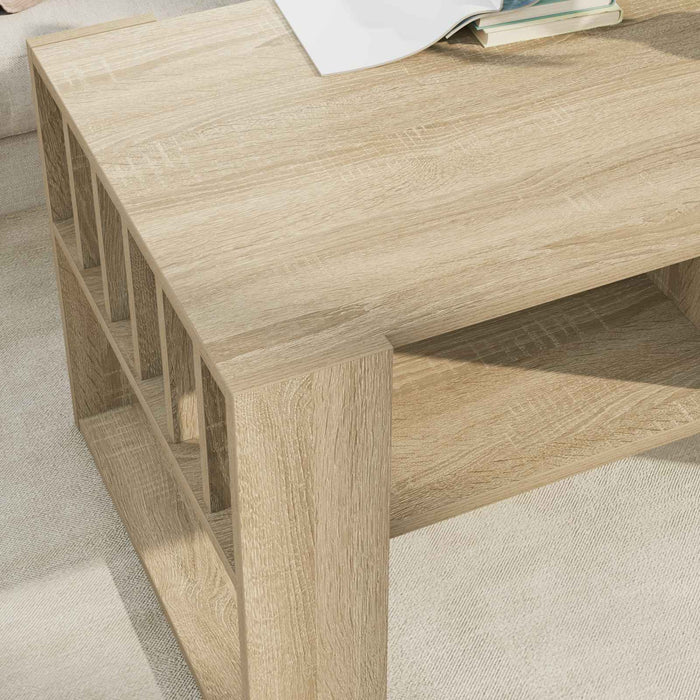 Masă de cafea Stejar Sonoma 92 x 49,5 x 45 cm Lemn compozit - WALTI WALTI