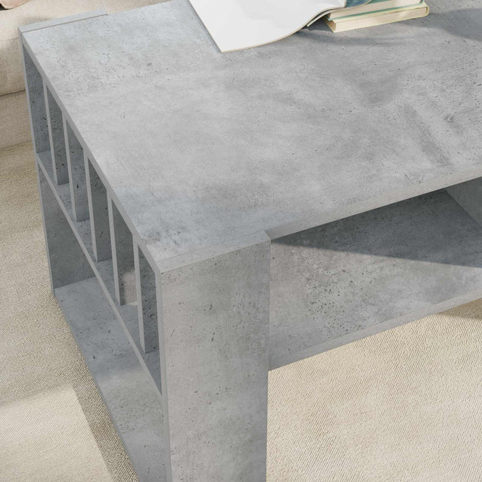 Masă de cafea Gri din beton 92 x 49,5 x 45 cm Lemn compozit - WALTI WALTI