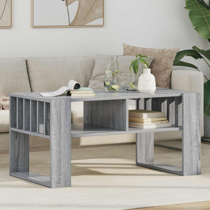 Masă de cafea Gri Sonoma 92 x 49,5 x 45 cm Lemn compozit - WALTI WALTI