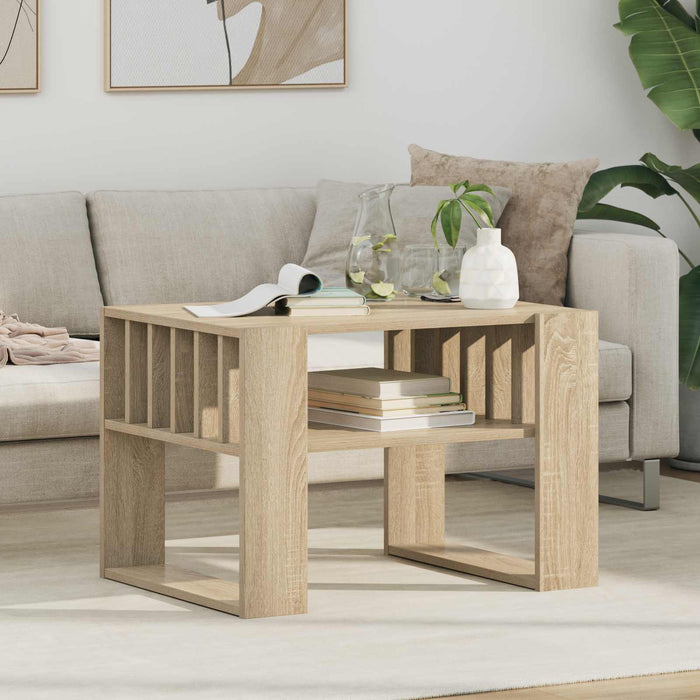 Masă de cafea Stejar Sonoma 66 x 49,5 x 45 cm Lemn compozit - WALTI WALTI
