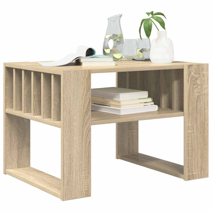 Masă de cafea Stejar Sonoma 66 x 49,5 x 45 cm Lemn compozit - WALTI WALTI