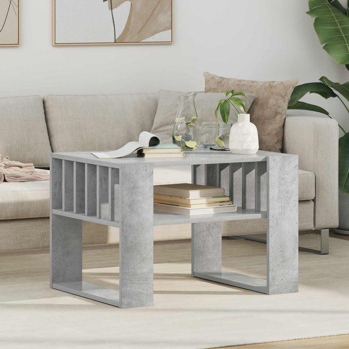 Masă de cafea Gri din beton 66 x 49,5 x 45 cm Lemn compozit - WALTI WALTI