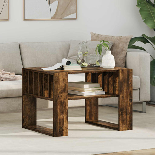 Masă de cafea Stejar fumuriu 66 x 49,5 x 45 cm Lemn compozit - WALTI WALTI