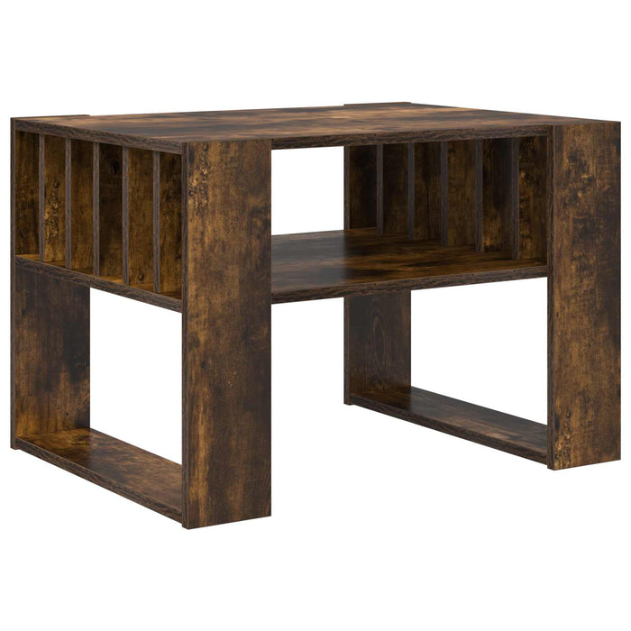 Masă de cafea Stejar fumuriu 66 x 49,5 x 45 cm Lemn compozit - WALTI WALTI