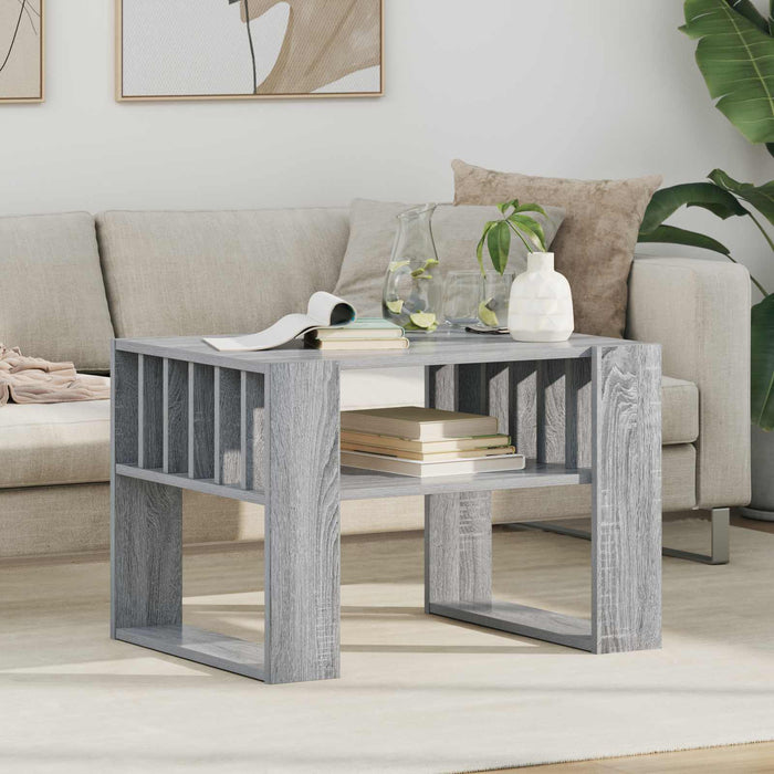 Masă de cafea Gri Sonoma 66 x 49,5 x 45 cm Lemn compozit - WALTI WALTI