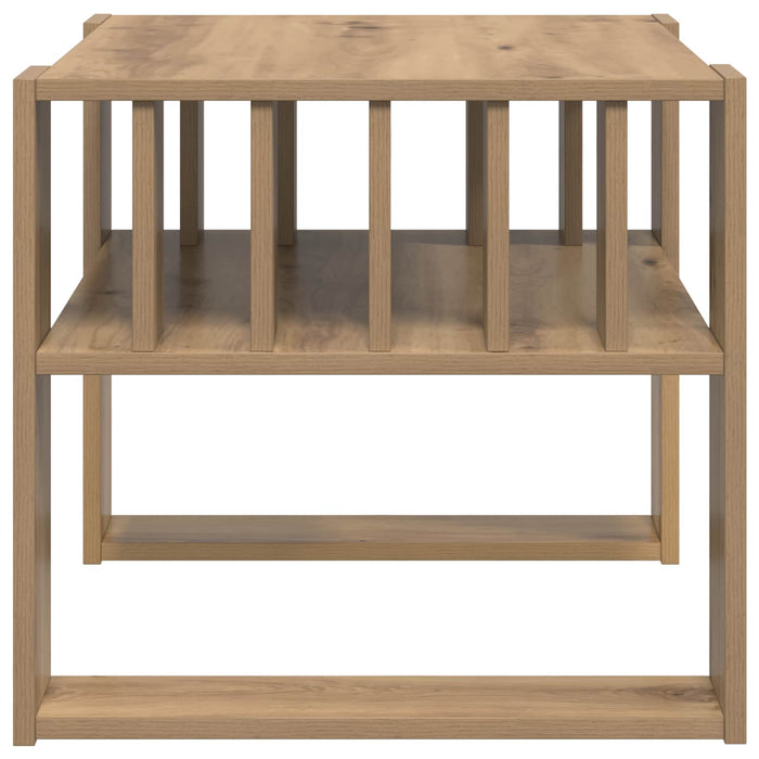 Masă de cafea Stejar Artizanal 66 x 49,5 x 45 cm Lemn compozit - WALTI WALTI