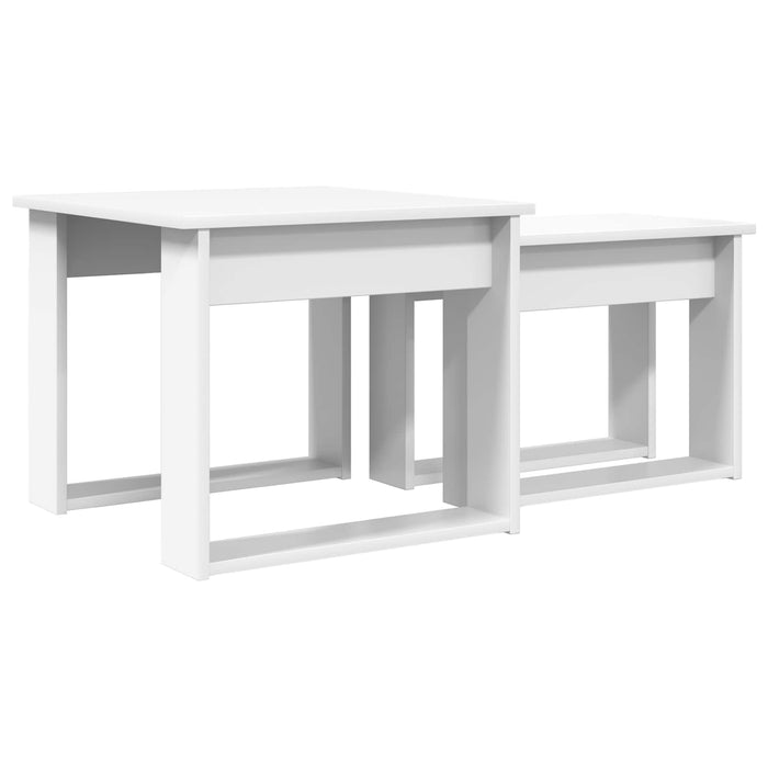 Set de măsuțe de cafea 2 pcs Alb Lemn compozit - WALTI WALTI