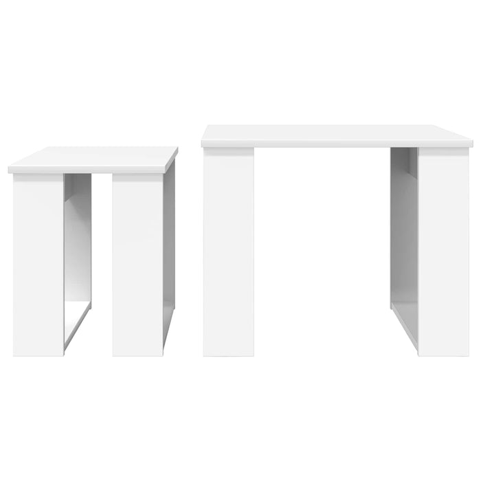Set de măsuțe de cafea 2 pcs Alb Lemn compozit - WALTI WALTI