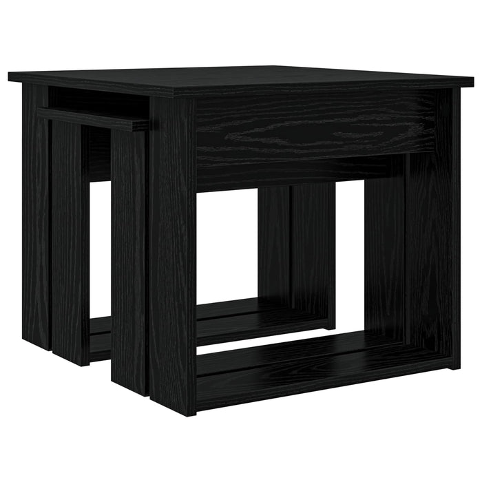 Set de măsuțe de cafea 2 pcs Stejar Negru Lemn compozit - WALTI WALTI