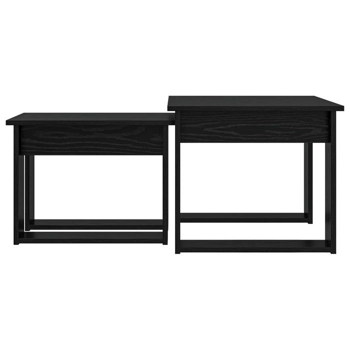 Set de măsuțe de cafea 2 pcs Stejar Negru Lemn compozit - WALTI WALTI