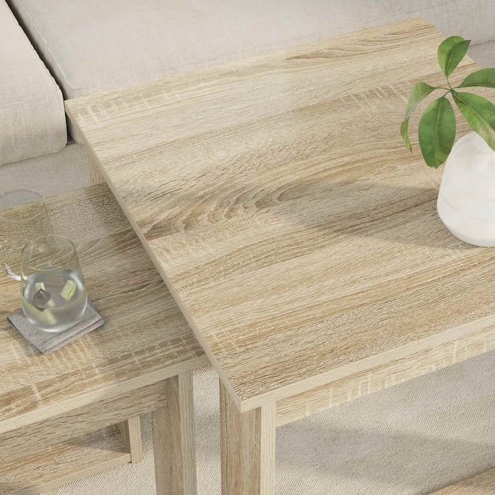 Set de măsuțe de cafea 2 pcs Stejar Sonoma Lemn compozit - WALTI WALTI