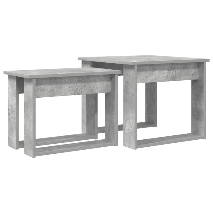 Set de măsuțe de cafea 2 pcs Gri din beton Lemn compozit - WALTI WALTI