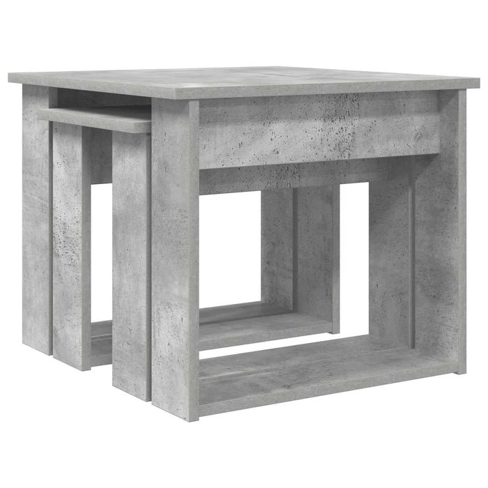 Set de măsuțe de cafea 2 pcs Gri din beton Lemn compozit - WALTI WALTI