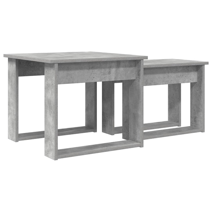 Set de măsuțe de cafea 2 pcs Gri din beton Lemn compozit - WALTI WALTI