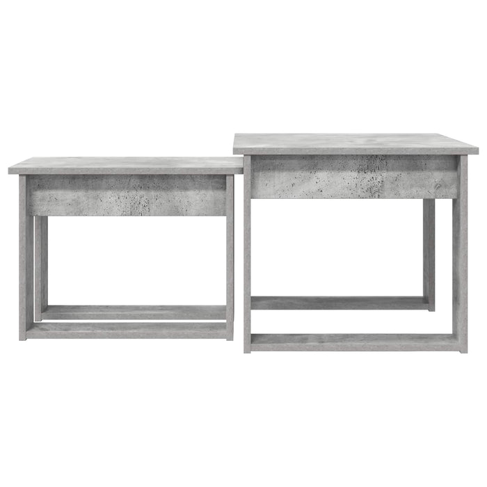 Set de măsuțe de cafea 2 pcs Gri din beton Lemn compozit - WALTI WALTI