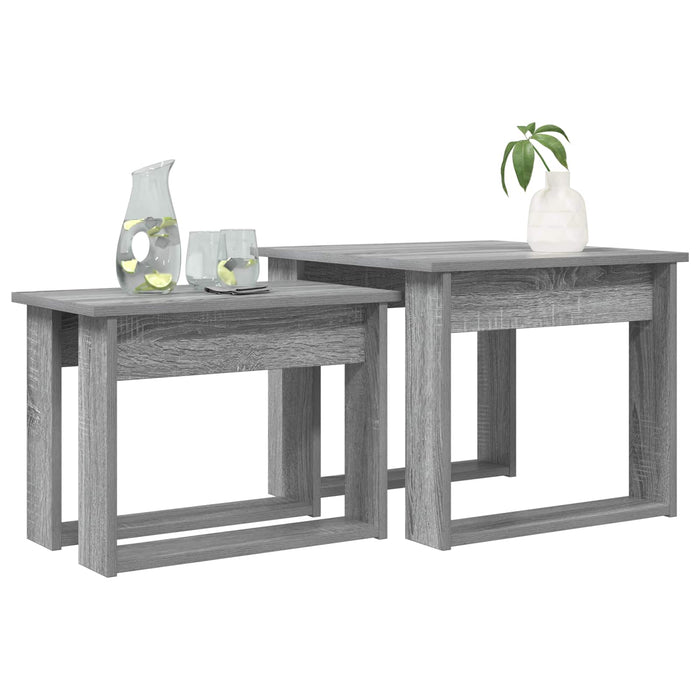 Set de măsuțe de cafea 2 pcs Gri Sonoma Lemn compozit - WALTI WALTI