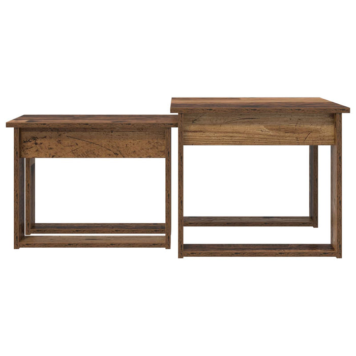 Set de măsuțe de cafea 2 pcs Lemn vechi Lemn compozit - WALTI WALTI