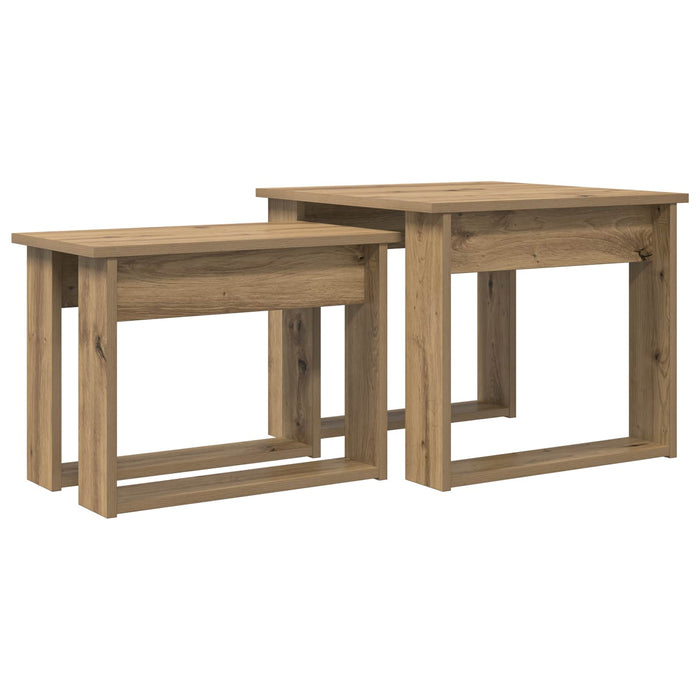 Set de măsuțe de cafea 2 pcs Stejar Artizanal Lemn compozit - WALTI WALTI