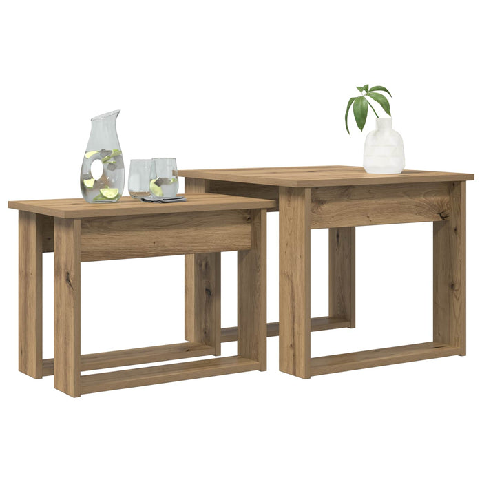 Set de măsuțe de cafea 2 pcs Stejar Artizanal Lemn compozit - WALTI WALTI
