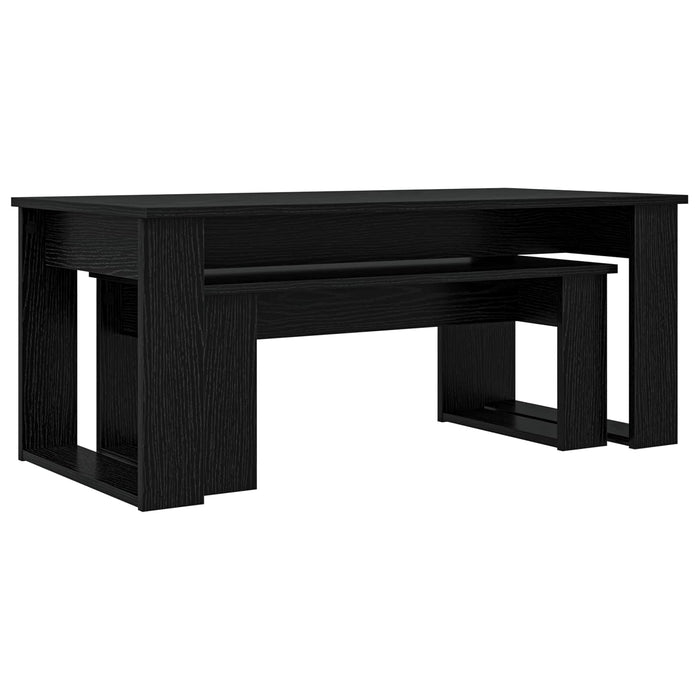 Set de măsuțe de cafea 2 pcs Stejar Negru Lemn compozit - WALTI WALTI
