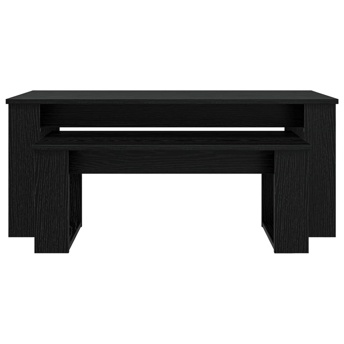 Set de măsuțe de cafea 2 pcs Stejar Negru Lemn compozit - WALTI WALTI