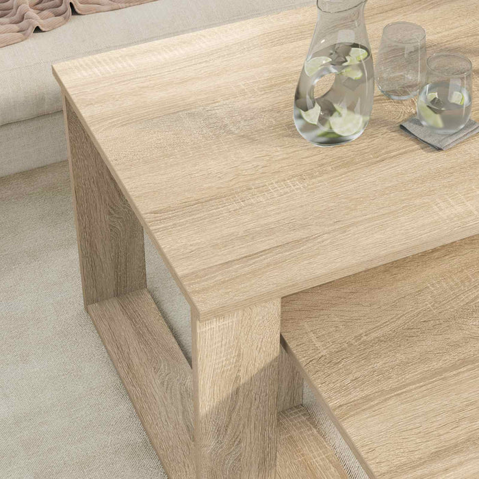 Set de măsuțe de cafea 2 pcs Stejar Sonoma Lemn compozit - WALTI WALTI
