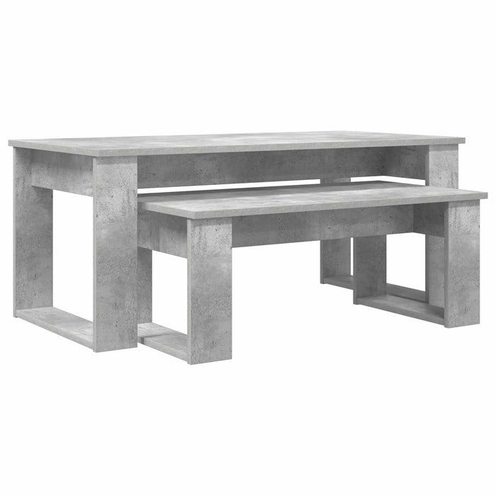 Set de măsuțe de cafea 2 pcs Gri din beton Lemn compozit - WALTI WALTI