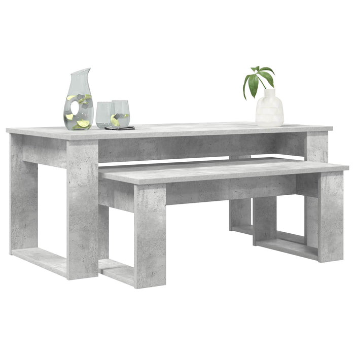 Set de măsuțe de cafea 2 pcs Gri din beton Lemn compozit - WALTI WALTI