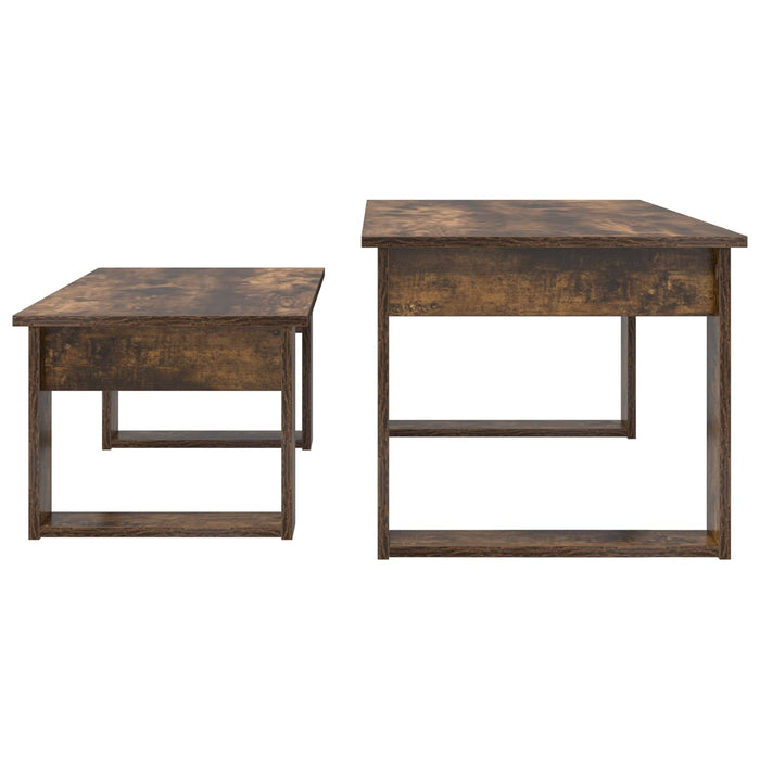 Set de măsuțe de cafea 2 pcs Stejar fumuriu Lemn compozit - WALTI WALTI